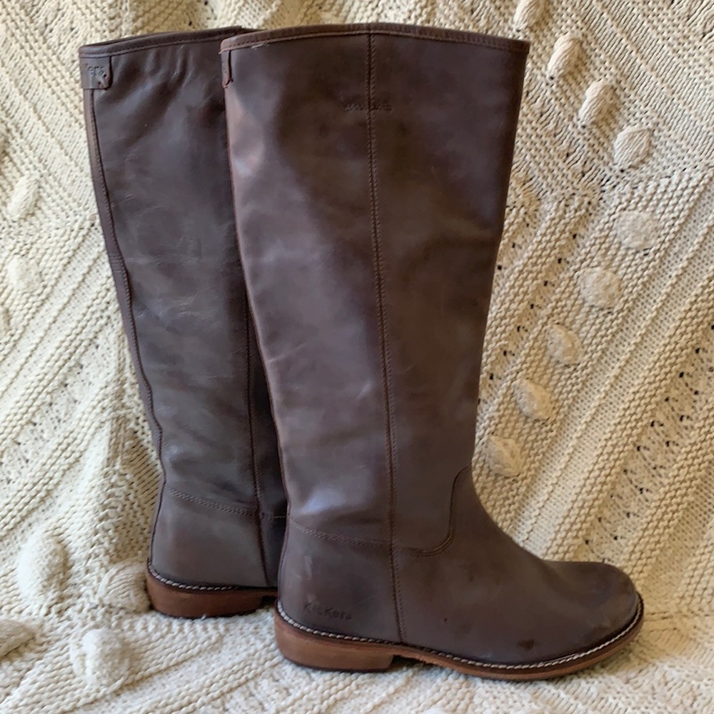Brand New!  Knee high leather Kickers boots.